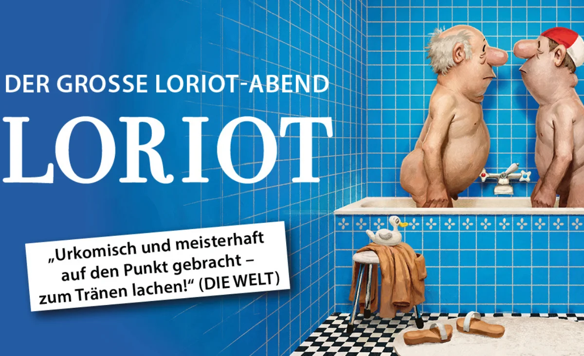 Cover der Loriot-Zeitschrift mit witzigen Illustrationen und dem Titel in großer, auffälliger Schrift.