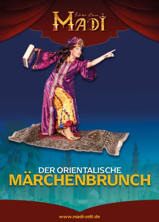 Poster der Show "Madi", das das zentrale Thema und die künstlerische Gestaltung präsentiert.