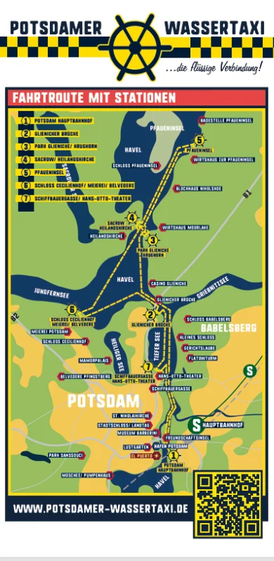 Wassertaxi Potsdam Routenplan.